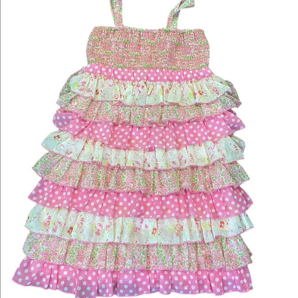 JUSTICE Girls 10 PINK Flapper TIERED DRESS